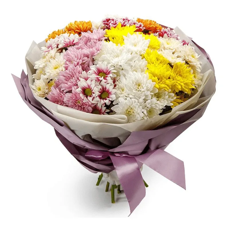 Букет из хризантем «Пылкость»